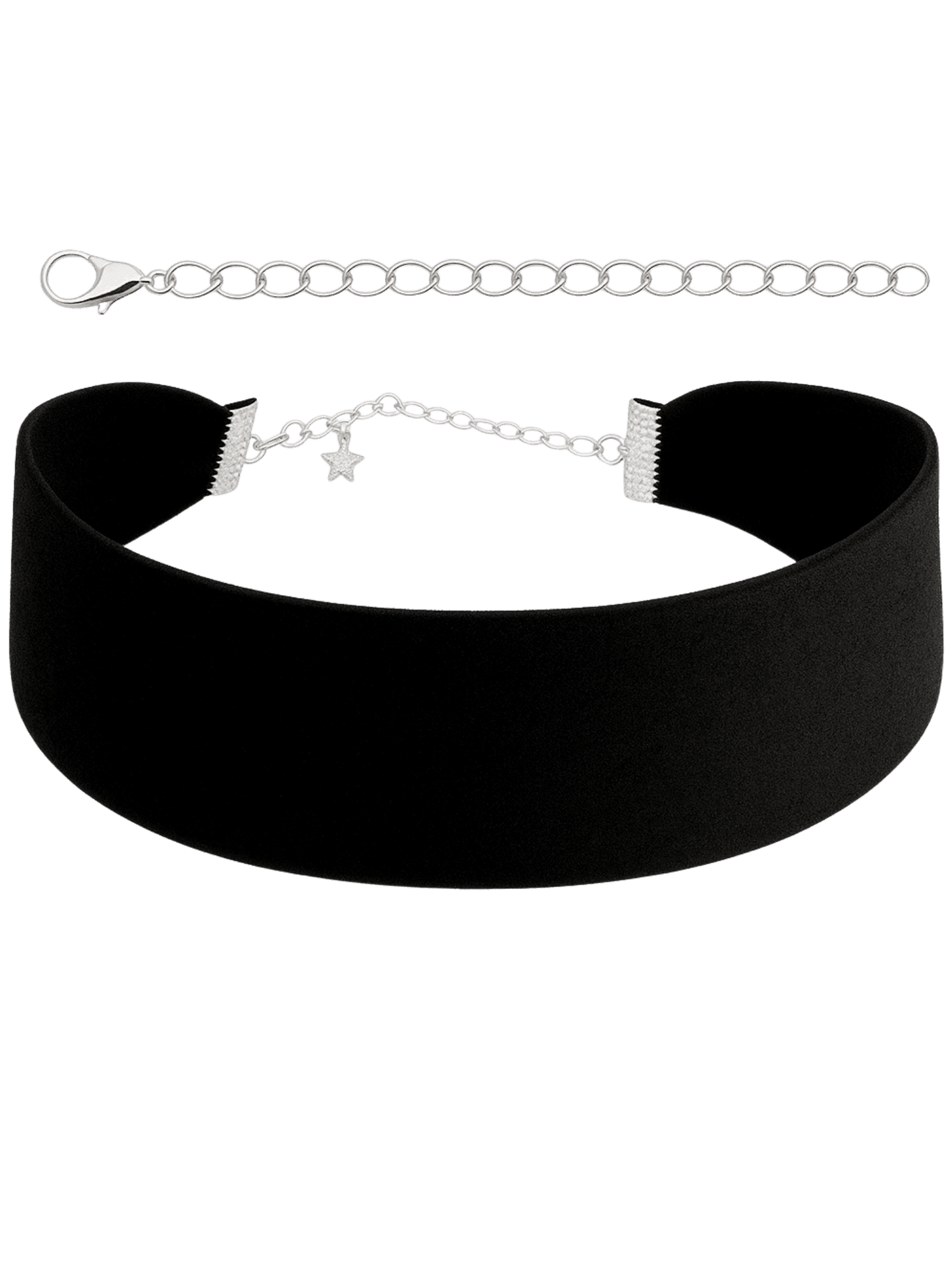 90s Retro Black Velvet Choker Necklace